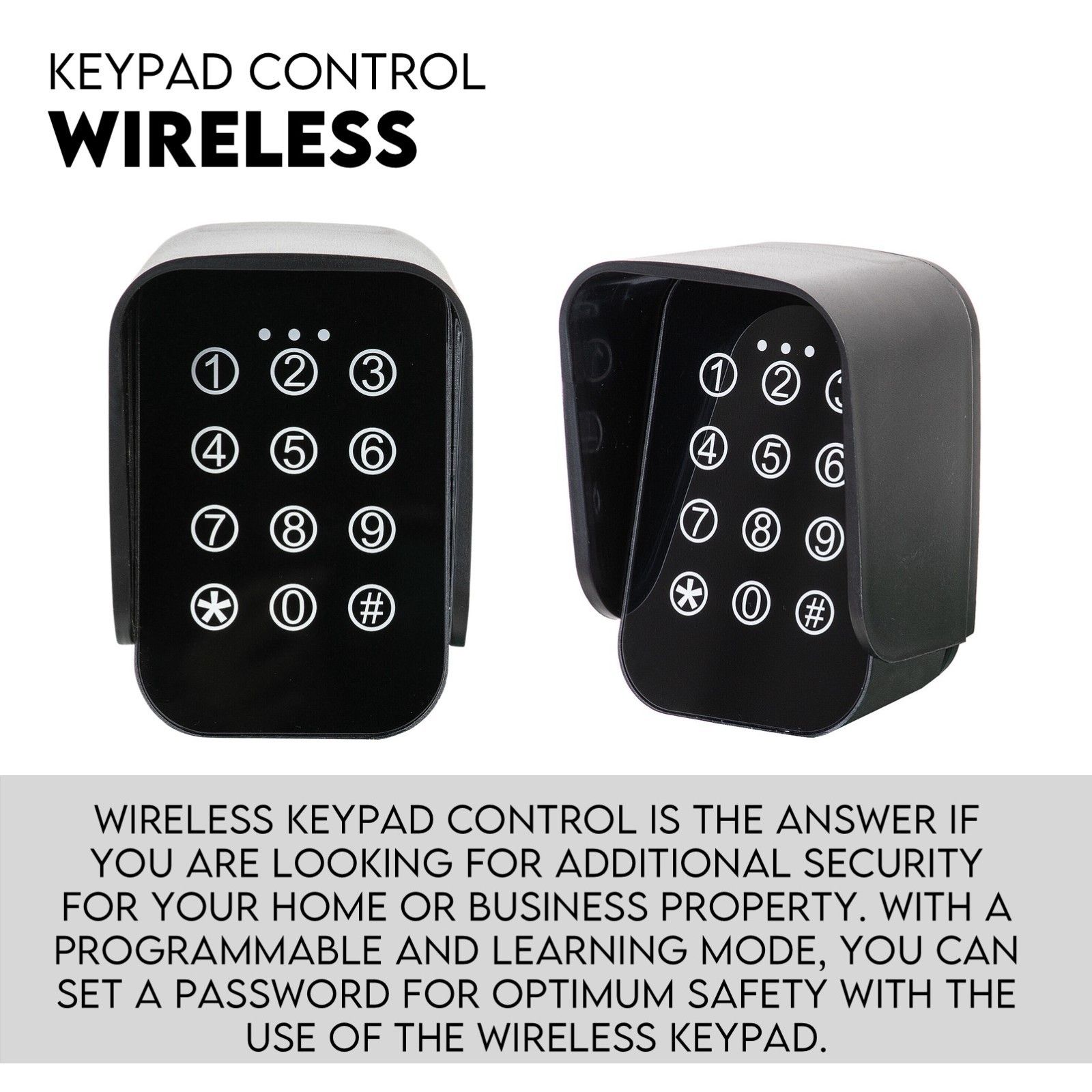 Full Solar Automatic 40W Double Swing Gate Opener Remote Keypad Control view 7