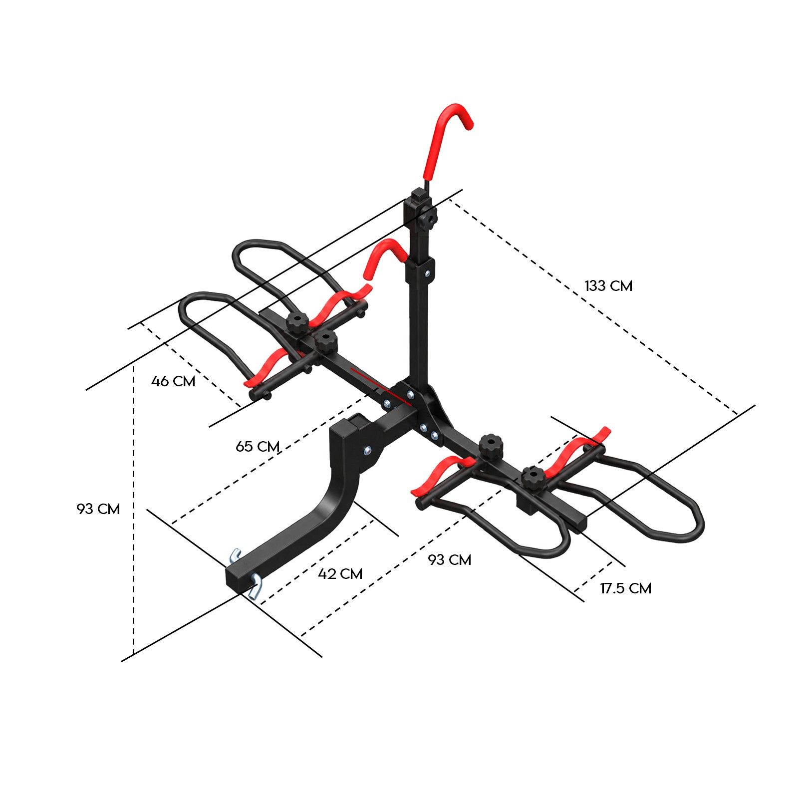 2 Bike Rack for Car SUV Rear Bicycle Holder Carrier Hitch Mount Platform Holder view 2
