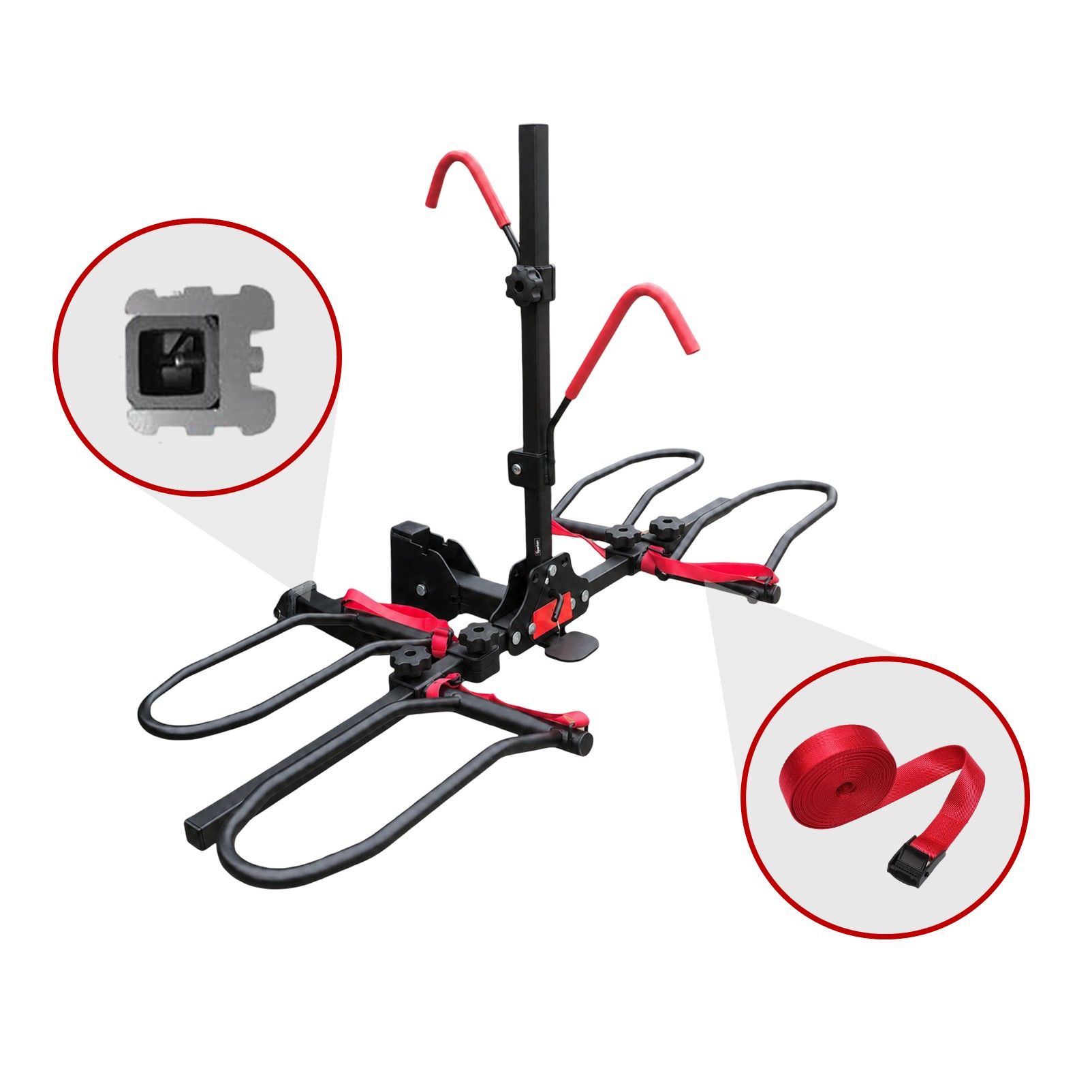 2 Bike Rack for Car SUV Rear Bicycle Holder Carrier Hitch Mount Platform Holder view 3