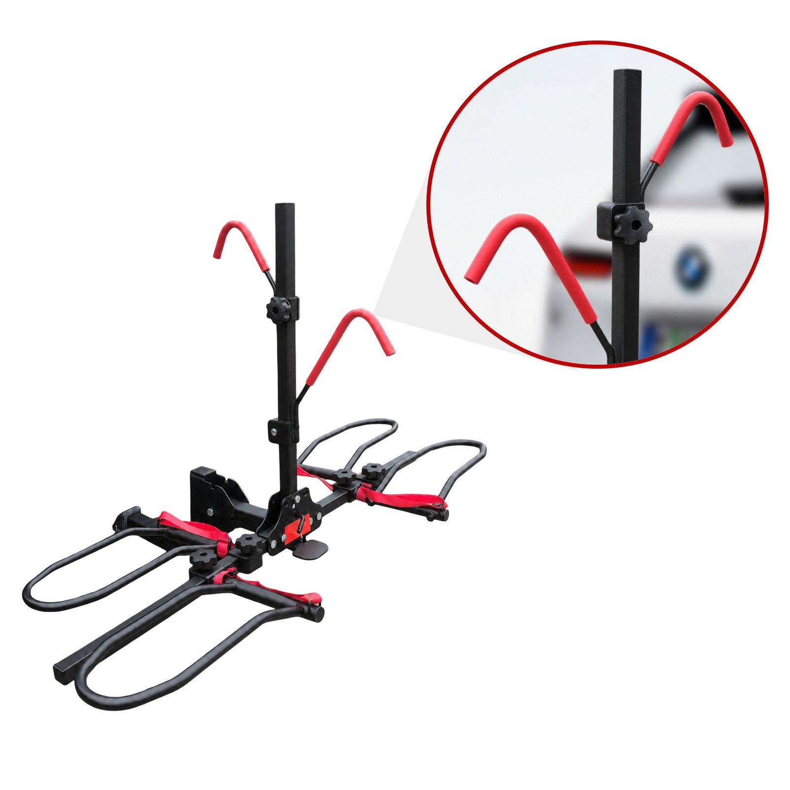 2 Bike Rack for Car SUV Rear Bicycle Holder Carrier Hitch Mount Platform Holder view 7