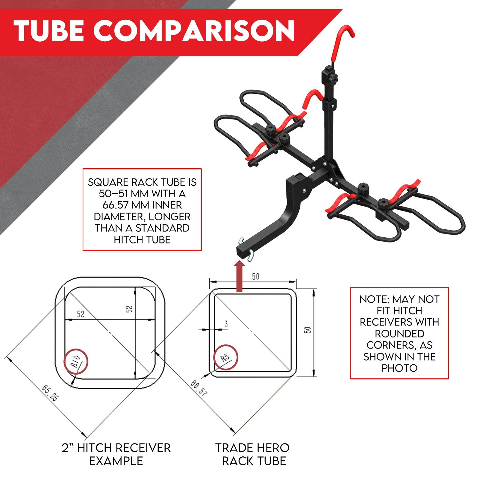 2 Bike Rack for Car SUV Rear Bicycle Holder Carrier Hitch Mount Platform Holder view 9