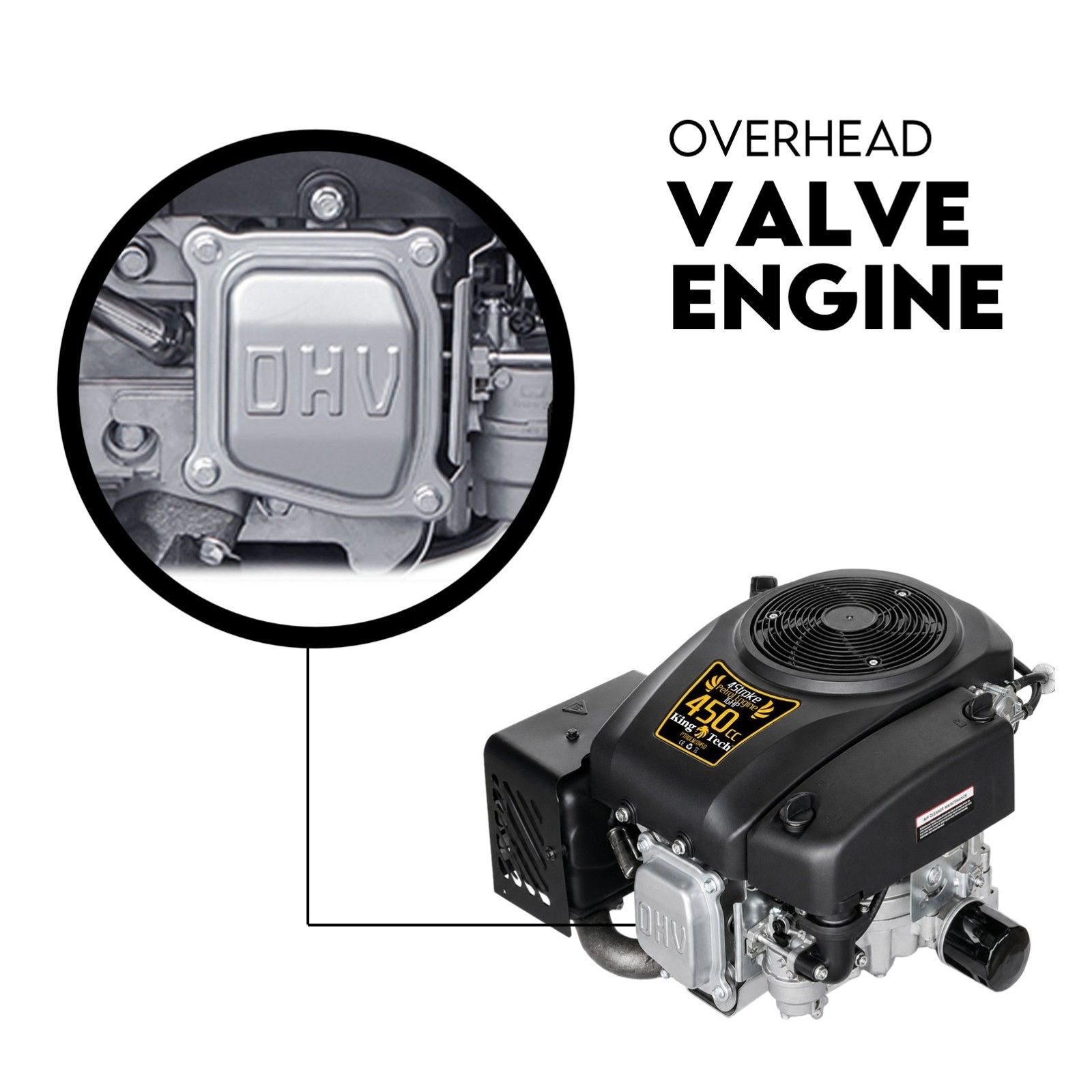 16HP Vertical Shaft Lawn Mower Engine Petrol 4 Stroke Ride on Motor OHV view 8