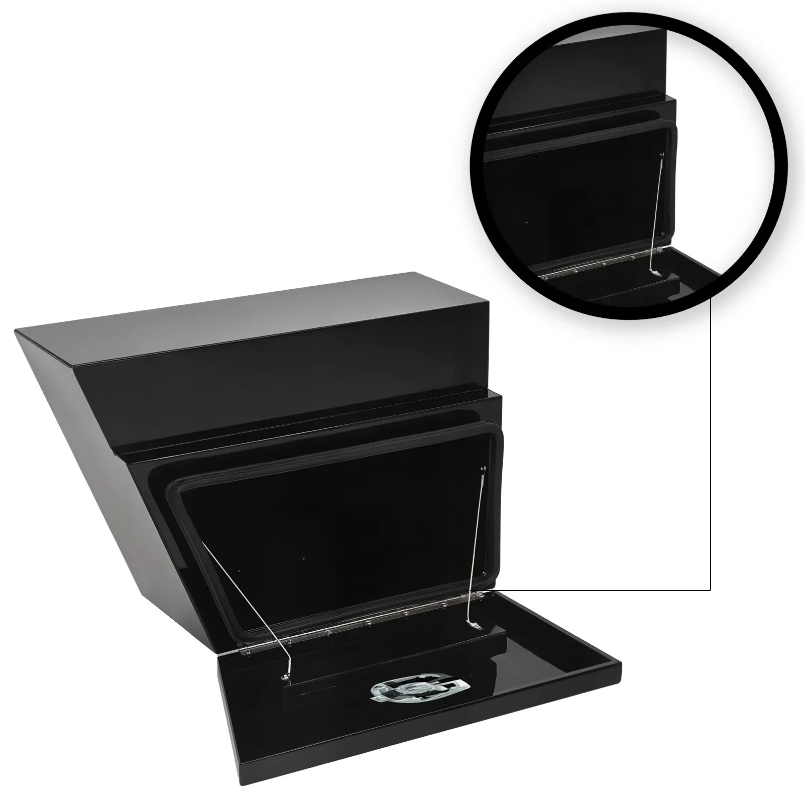 Under Tray Tool Box Underbody Pair Set 600mm Black Aluminium view 9