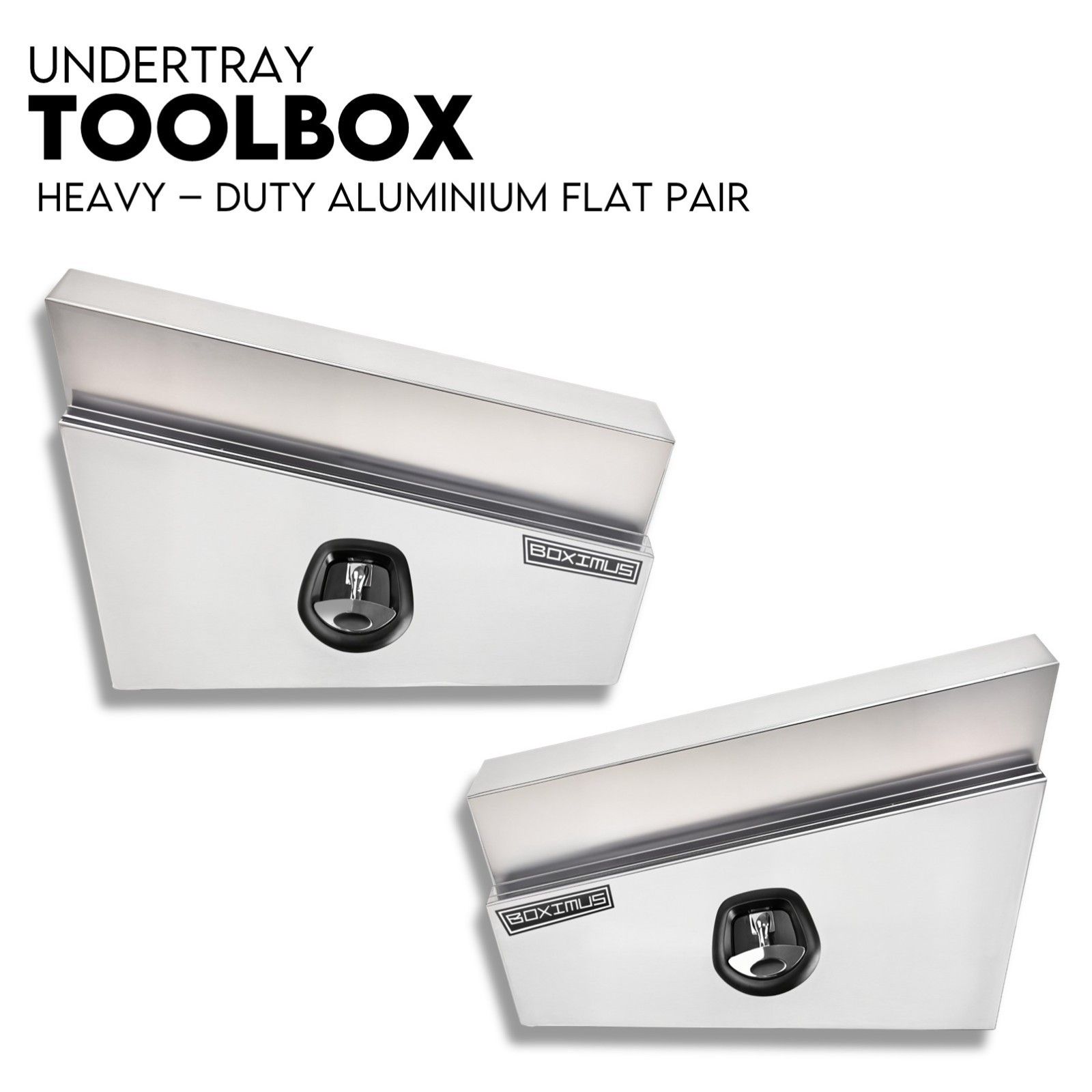 Under Tray Tool Box Underbody Pair Set 750mm Aluminium — image 1