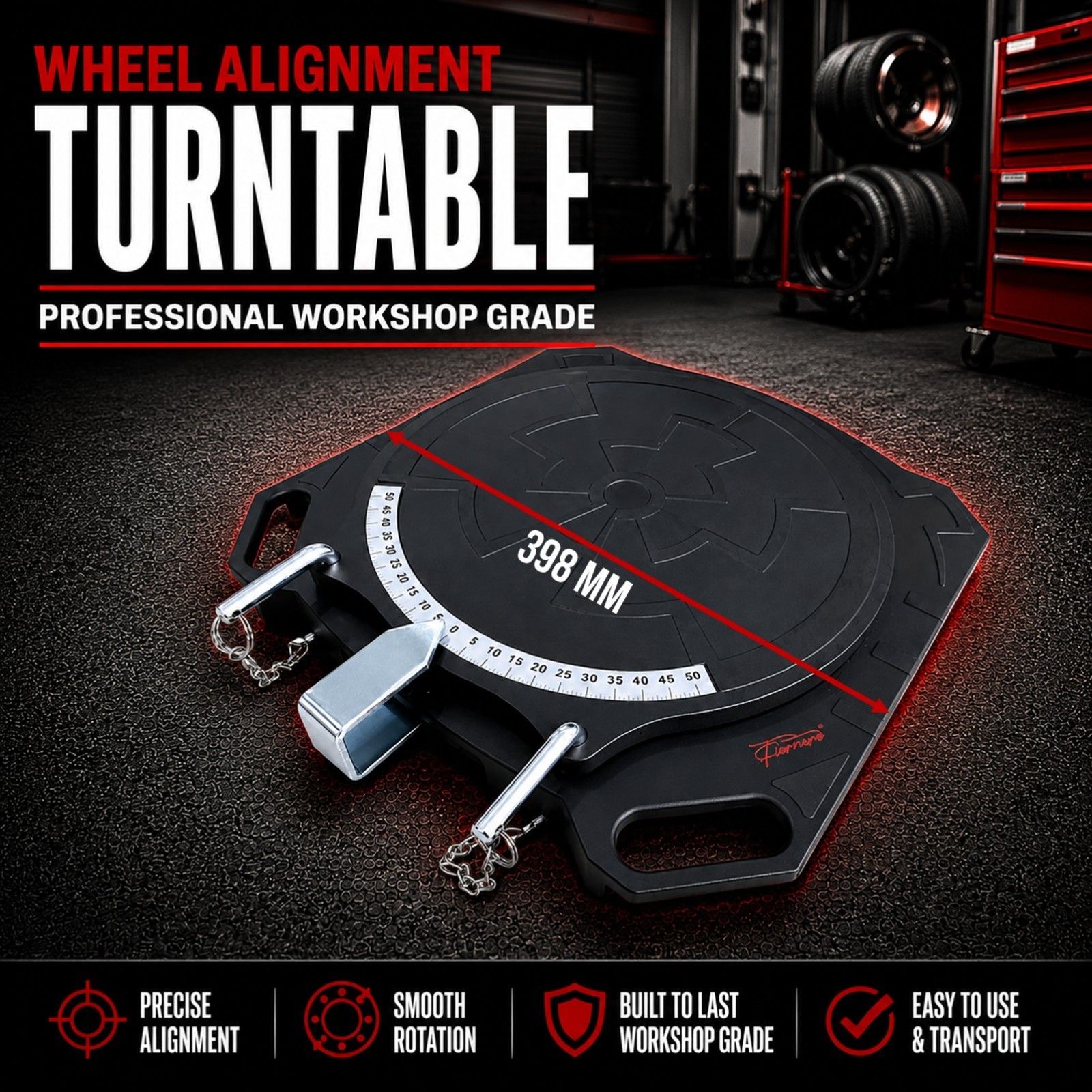 2 pc Aluminum Wheel Alignment Turntable Pair 360° Rotating Turn Plate 2 Ton view 6
