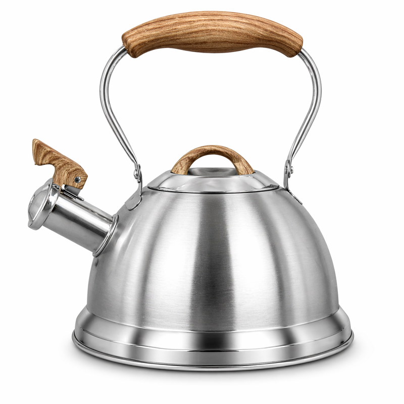 2.8L Whistling Kettle Stainless Steel Foldable Handle Camping Home Office Silver view 8