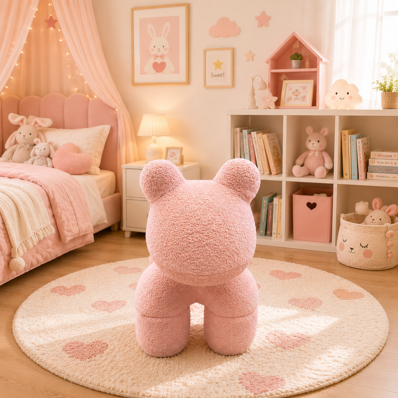 Lamb Stool Chair Pink view 5