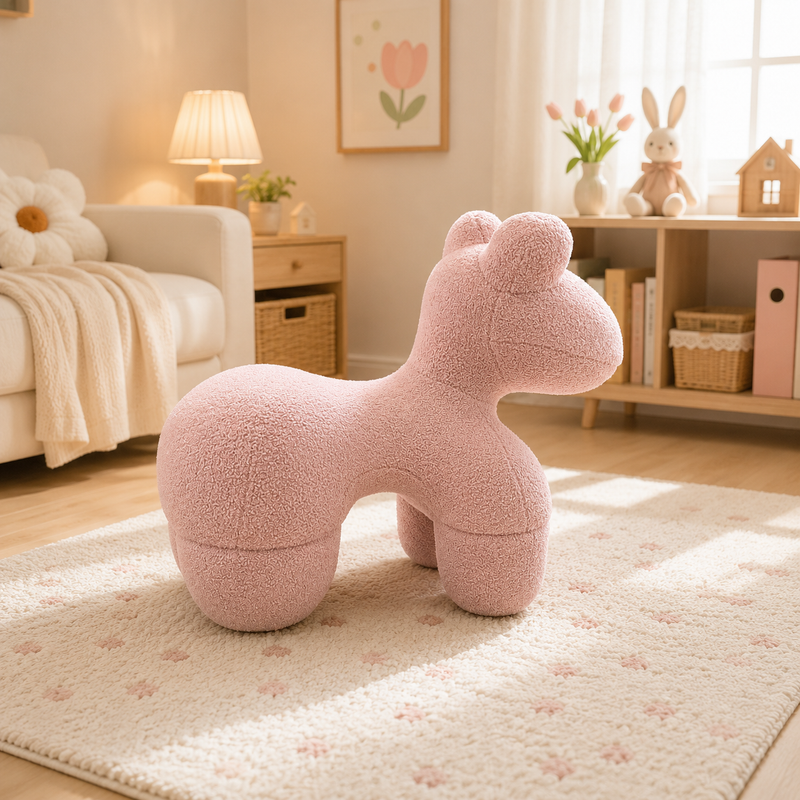 Lamb Stool Chair Pink view 6