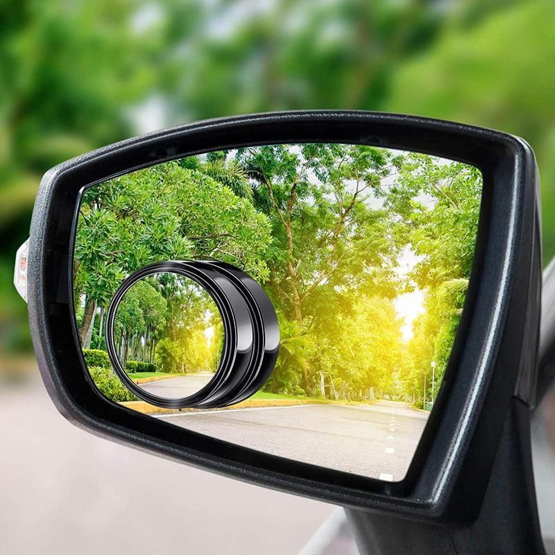 2X Blind Spot Car Mirror 360 Wide Angle Adjustable Rear Side View Convex Black view 5