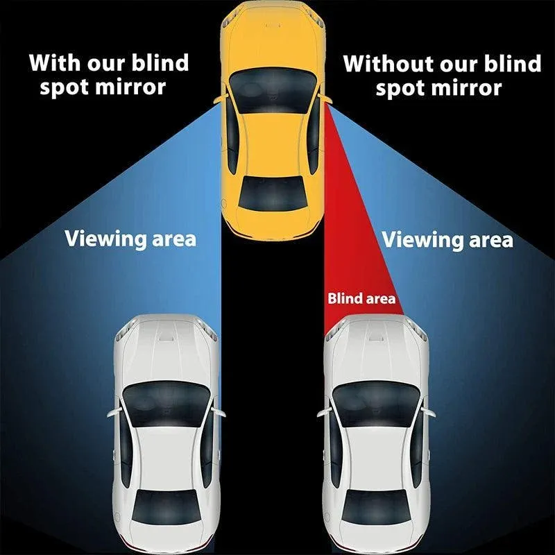 2X Blind Spot Car Mirror 360 Wide Angle Adjustable Rear Side View Convex Black view 7