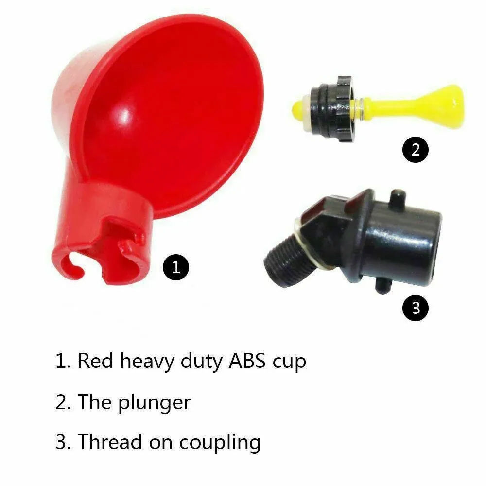 10 Pcs Automatic Poultry Waterer Cups for Chickens & Birds view 7