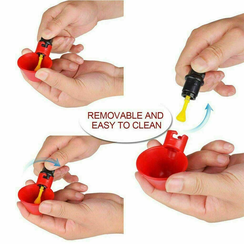 10 Pcs Automatic Poultry Waterer Cups for Chickens & Birds view 8