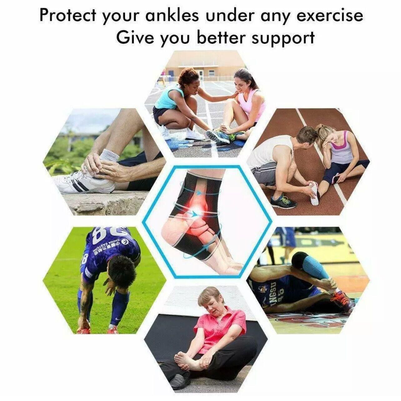 Aolikes Ankle Brace Support Compression Elastic Foot Wrap Protector Sport Au view 10