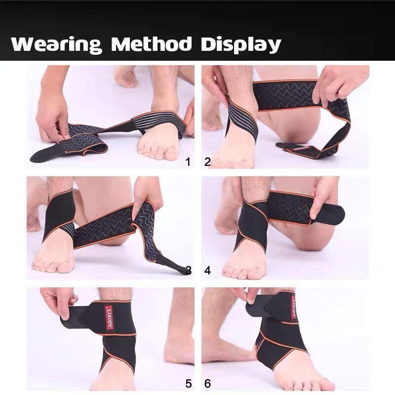 Aolikes Ankle Brace Support Compression Elastic Foot Wrap Protector Sport Au view 9