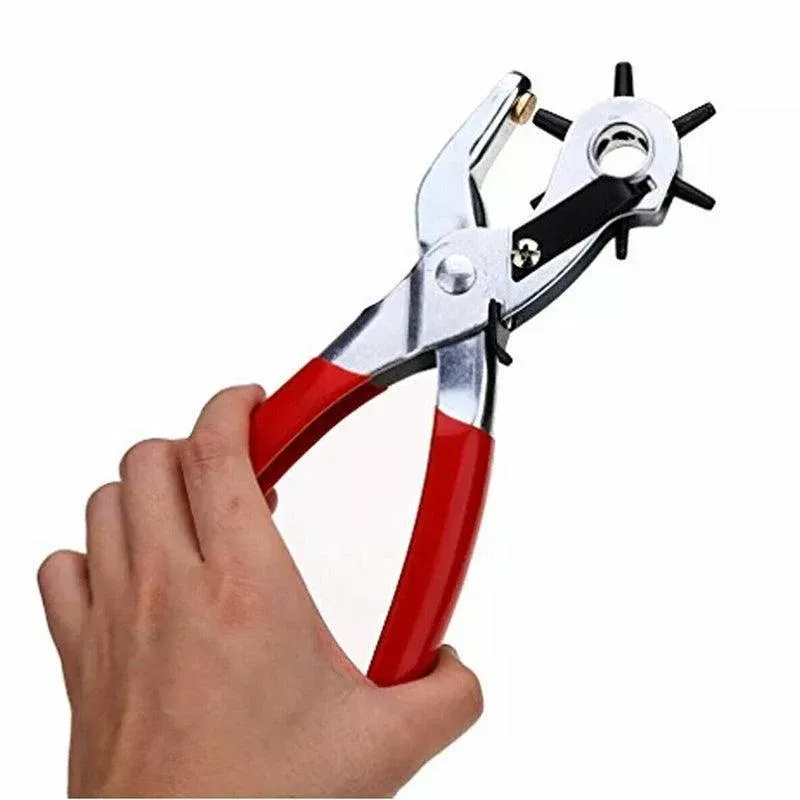 Rotating Leather Hole Punch Plier 2-4.5mm 6 Size for Belt Strap Card Craft view 7