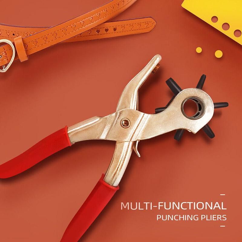 Rotating Leather Hole Punch Plier 2-4.5mm 6 Size for Belt Strap Card Craft view 9