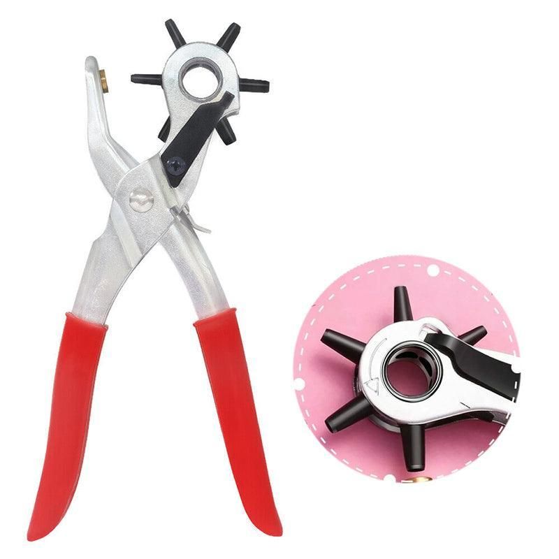 Rotating Leather Hole Punch Plier 2-4.5mm 6 Size for Belt Strap Card Craft view 12