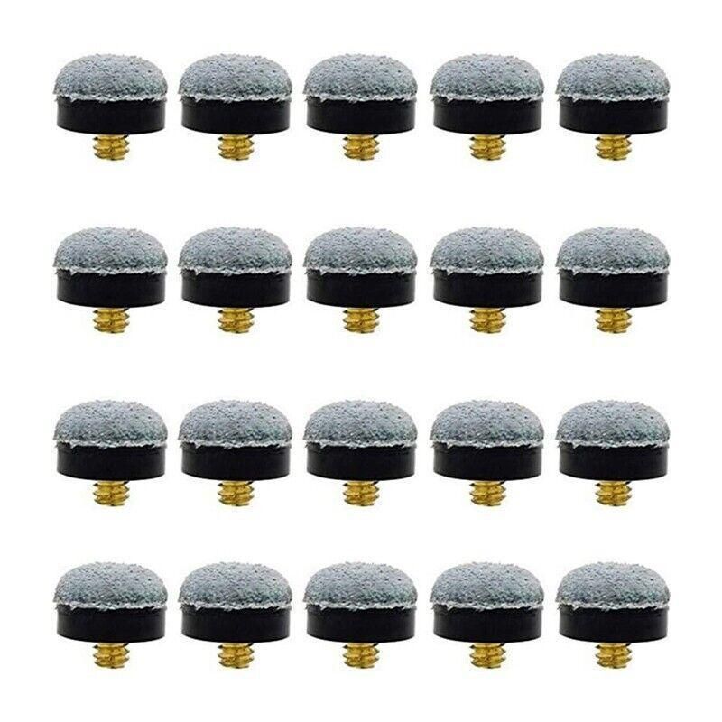 10 Pairs Soft Grey Billiard Tips Set with Screw-On Ferrules view 6
