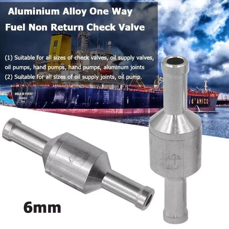 2X 6/8/10/12Mm One Way Non Return Check Valve Air Fuel Petrol Diesel Oil view 6