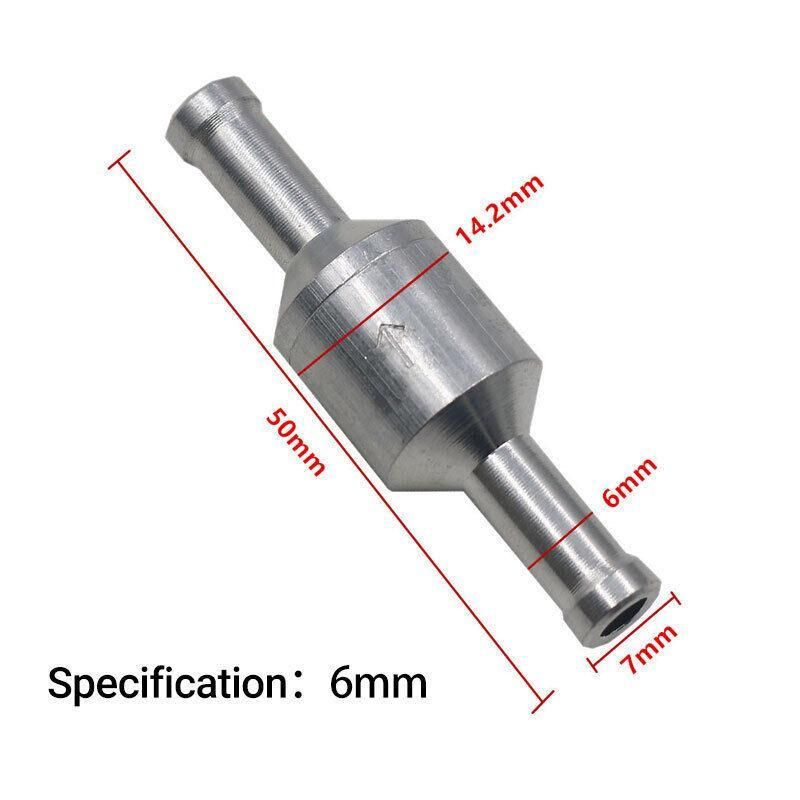 2X 6/8/10/12Mm One Way Non Return Check Valve Air Fuel Petrol Diesel Oil view 13