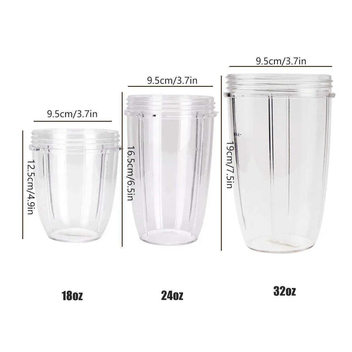 Blender Cups 32OZ 24OZ 18OZ Replacement Accessories Juicer Ice Crushing Blades view 4