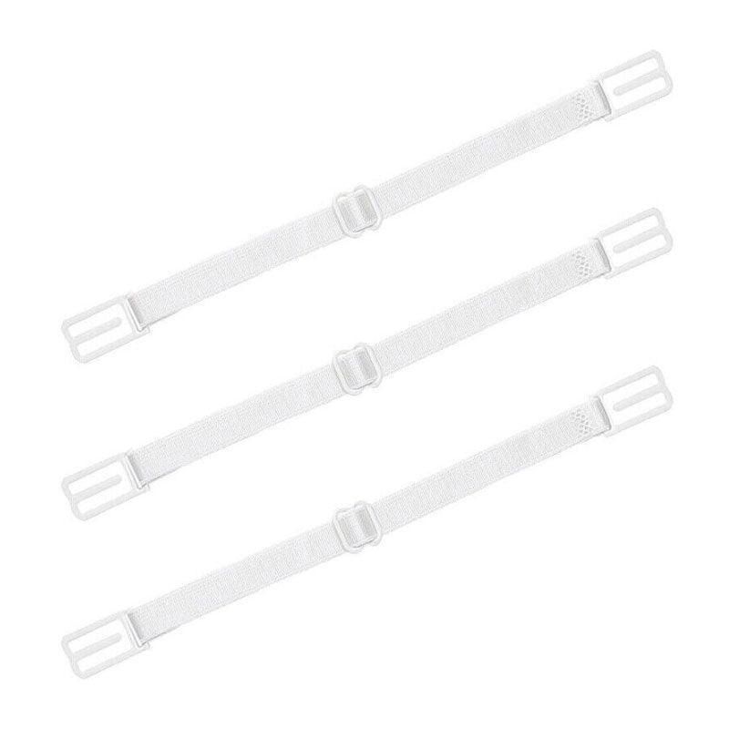 3Pcs Lady Nonslip Elastic Adjustable Band Bra Strap Holder Strap Racer Back