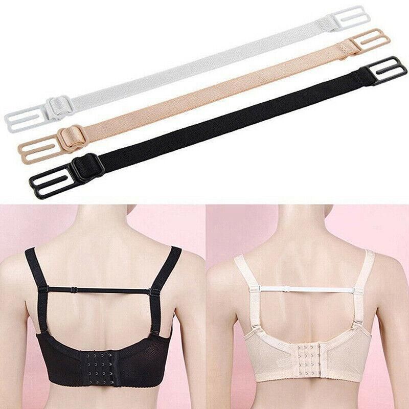 3Pcs Lady Nonslip Elastic Adjustable Band Bra Strap Holder Strap Racer Back view 3