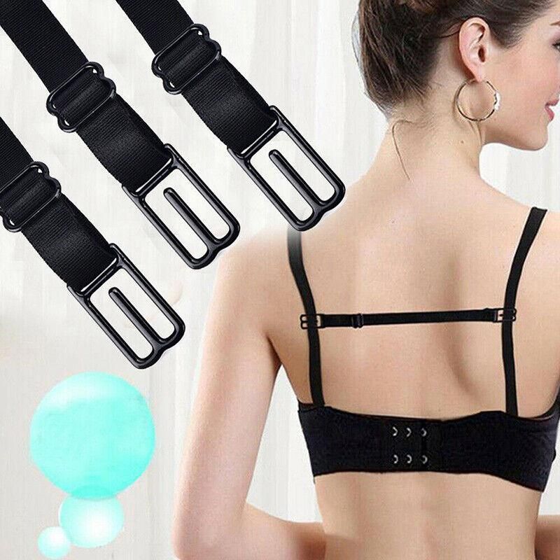 3Pcs Lady Nonslip Elastic Adjustable Band Bra Strap Holder Strap Racer Back view 5