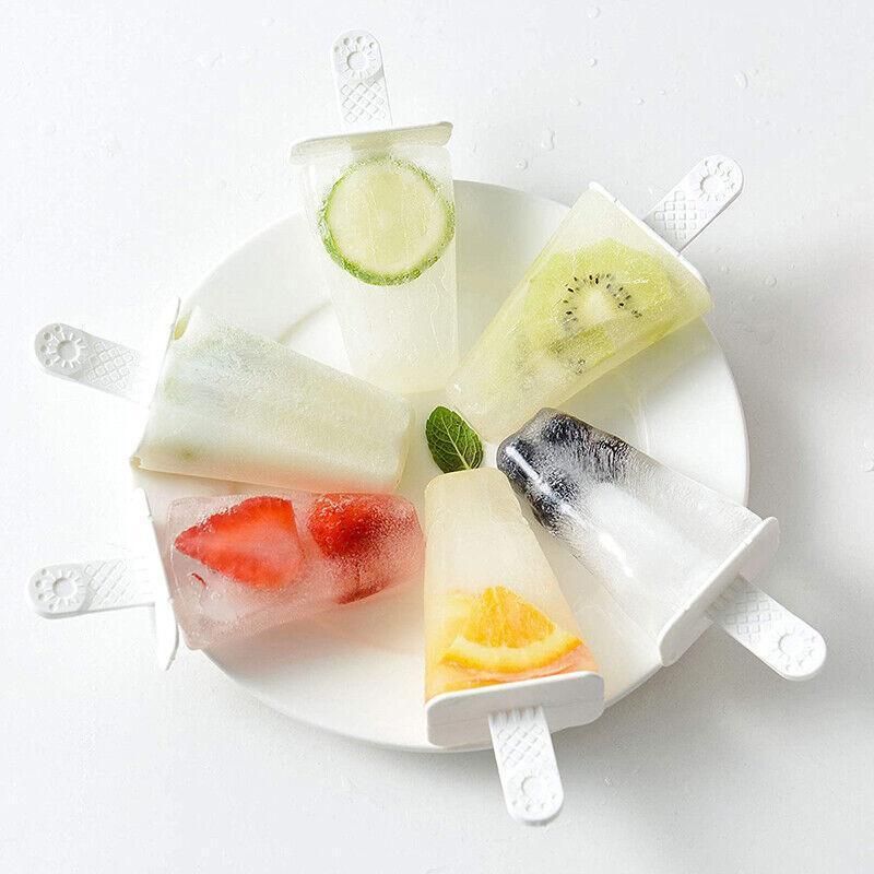 Silicone Ice Cream Mould Block Frozen Molds Icy Pole Jelly Popsicle - Pink-4Grid view 5