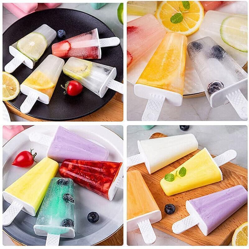 Silicone Ice Cream Mould Block Frozen Molds Icy Pole Jelly Popsicle - Pink-4Grid view 10