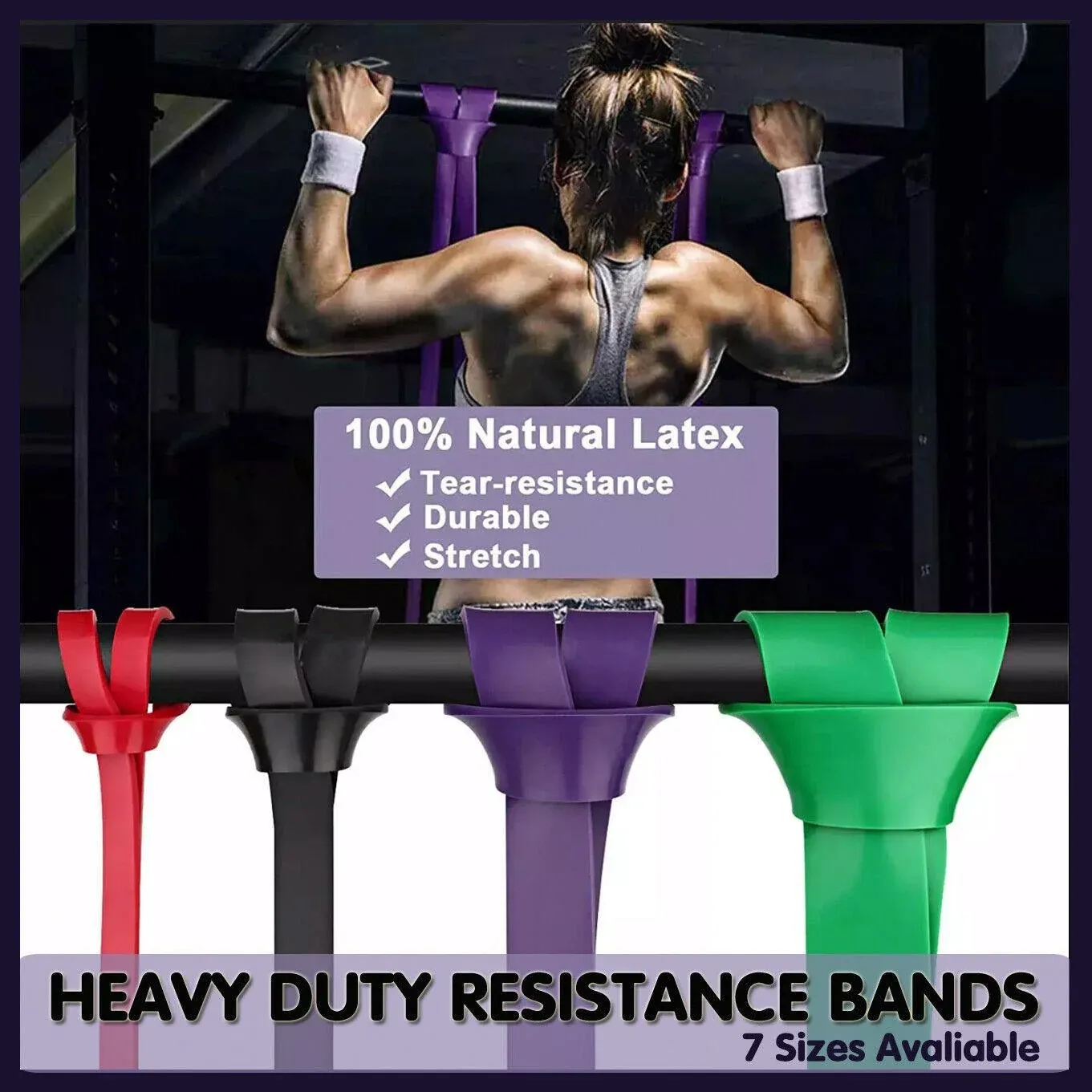 Heavy Duty Resistance Yoga Band Loop Exercise Fitness Workout Band Gym Band view 5