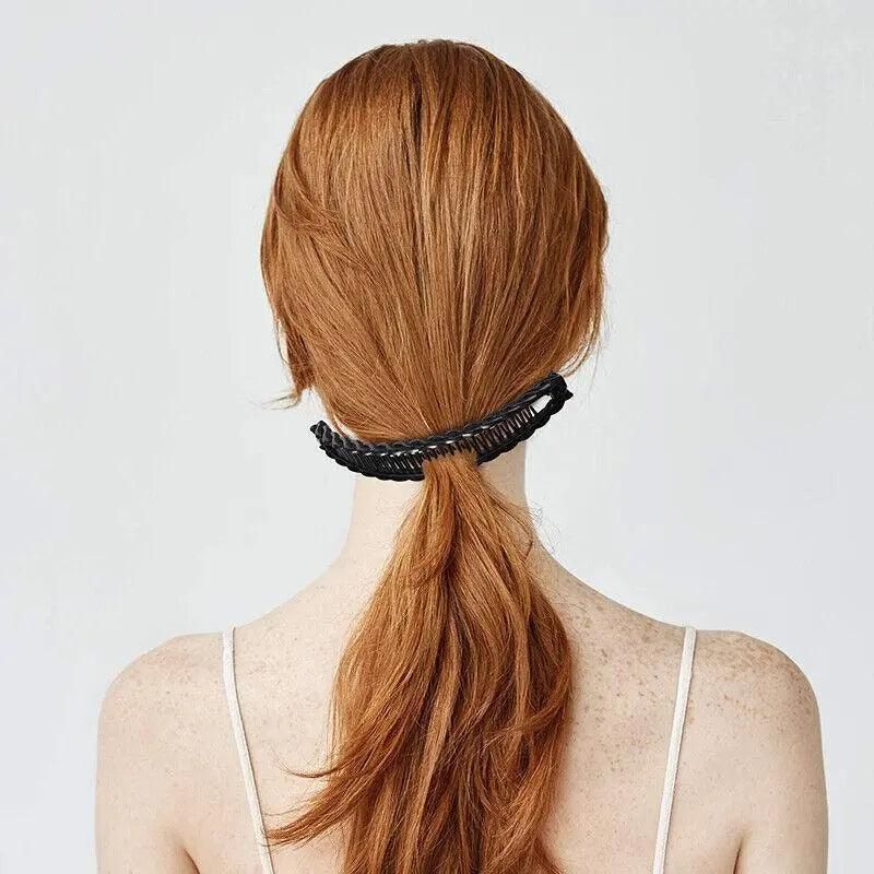 5X Hair Ponytail Holder Banana Clips Plastic Black Claw Comb Clip Multipurpose view 7