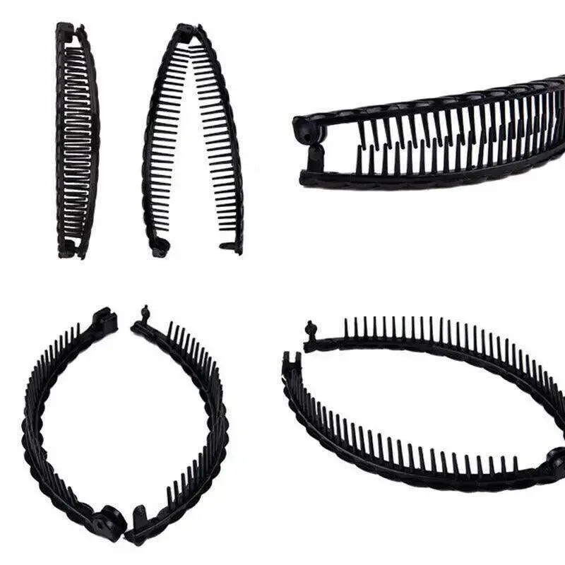 5X Hair Ponytail Holder Banana Clips Plastic Black Claw Comb Clip Multipurpose view 9
