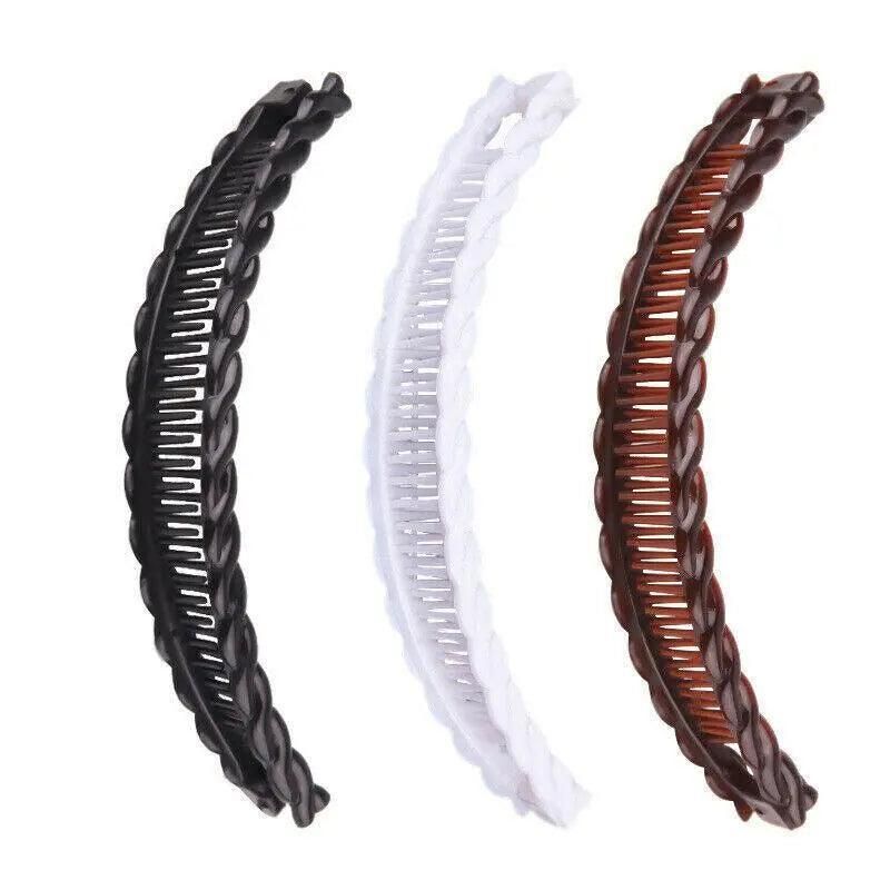 5X Hair Ponytail Holder Banana Clips Plastic Black Claw Comb Clip Multipurpose view 10