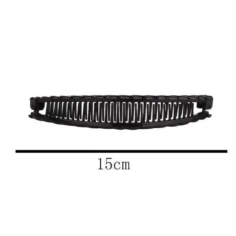 5X Hair Ponytail Holder Banana Clips Plastic Black Claw Comb Clip Multipurpose view 4