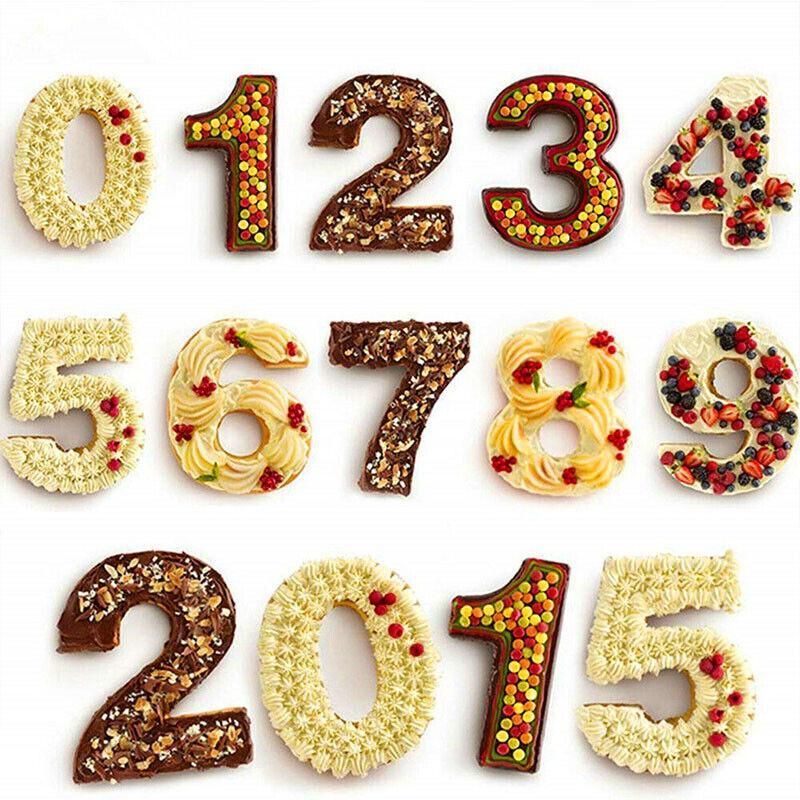 10 Inch Silicone Number Cake Mould Birthday Baking Pan Fondant Tools - 4 view 9