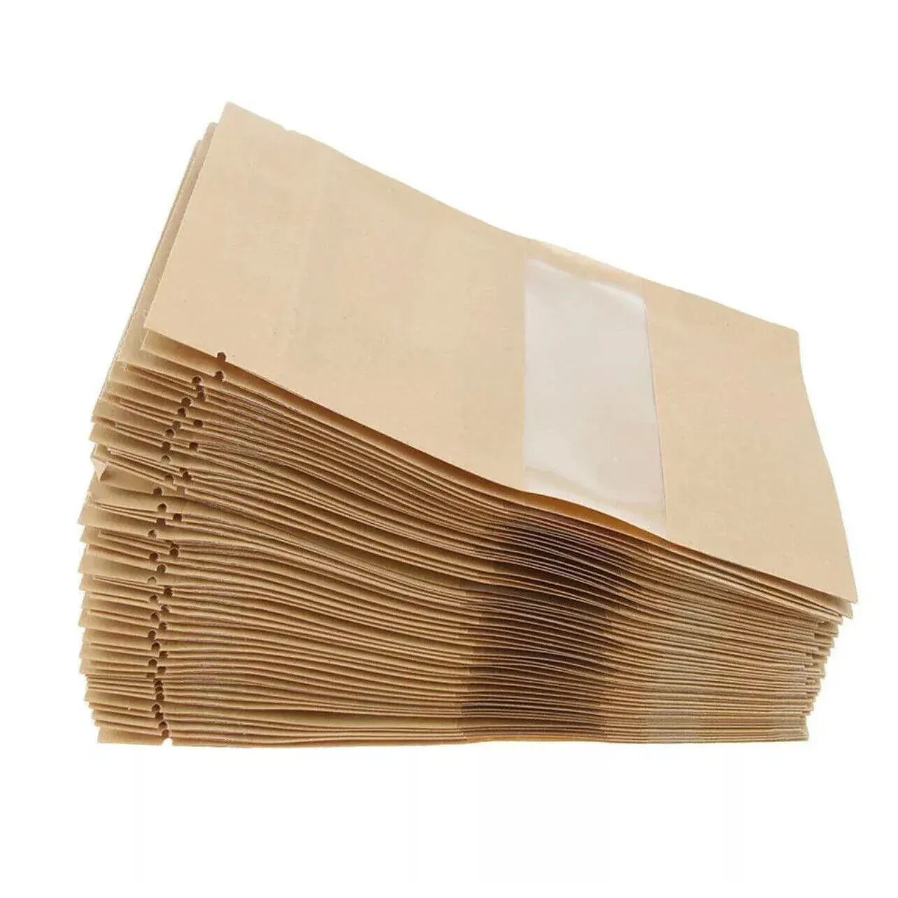 10-200x 23*35+5cm Stand Up Bag Kraft Paper Seal Packaging Window Zip Lock view 3