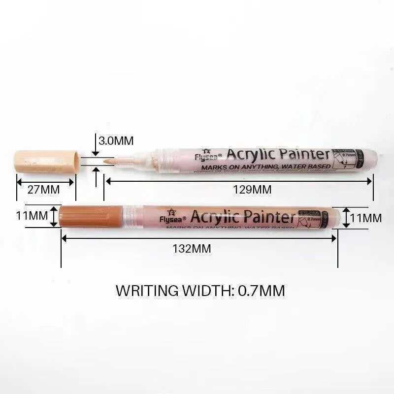 12 Colours Acrylic Paint Pens Markers Skin Tone view 13