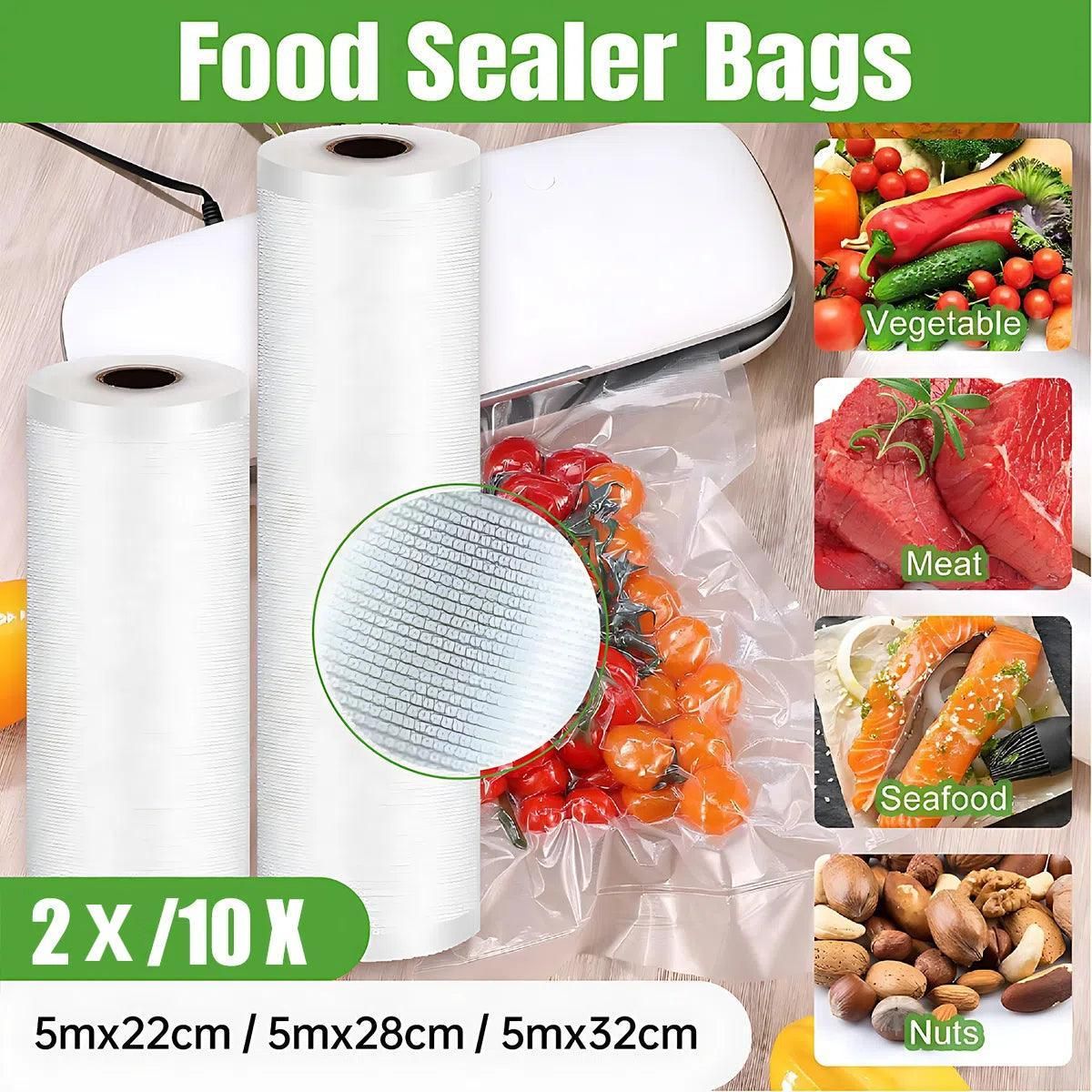 1-10x Commercial Heat-Resistant Vacuum Sealer Rolls for Food Storage - 2 Rolls view 2