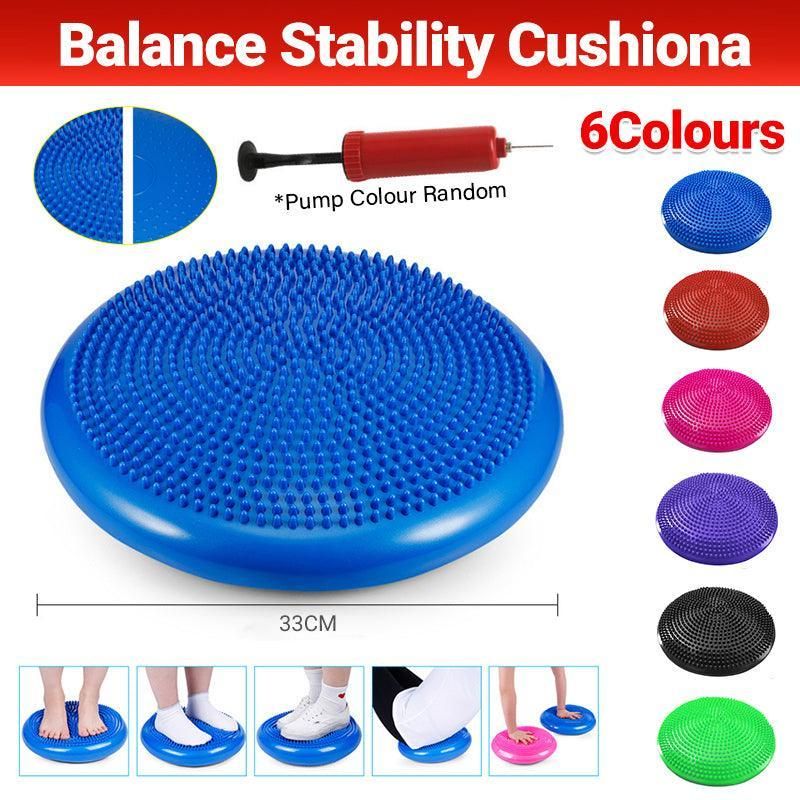 Balance Stability Cushion Wobble Air Disc Ankle Knee Strength Rehab Exercise - Red view 2