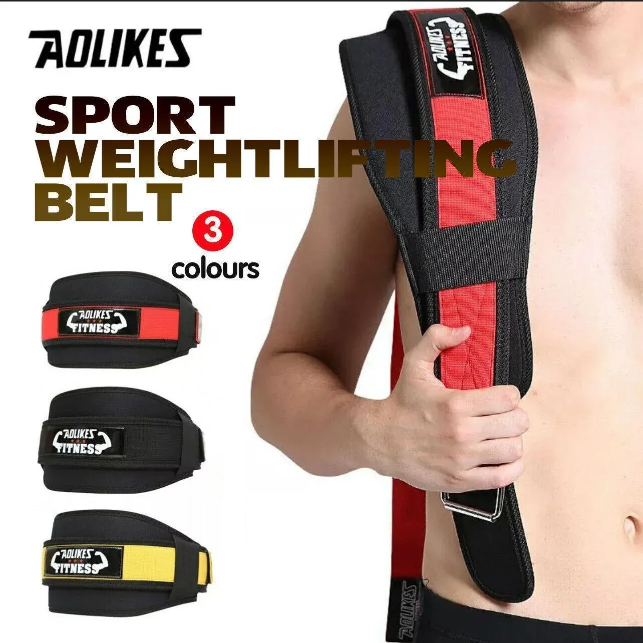 Fitness Weight Lifting Belt Barbell Dumbell Training Back Support Men Women M view 2