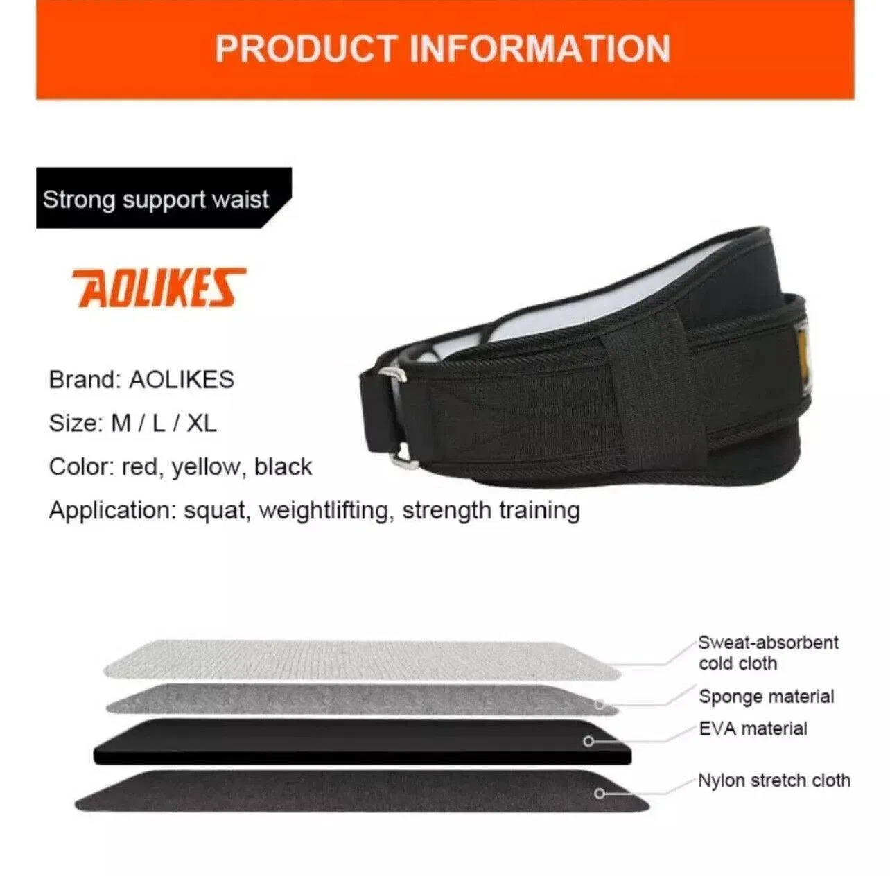 Fitness Weight Lifting Belt Barbell Dumbell Training Back Support Men Women M view 9