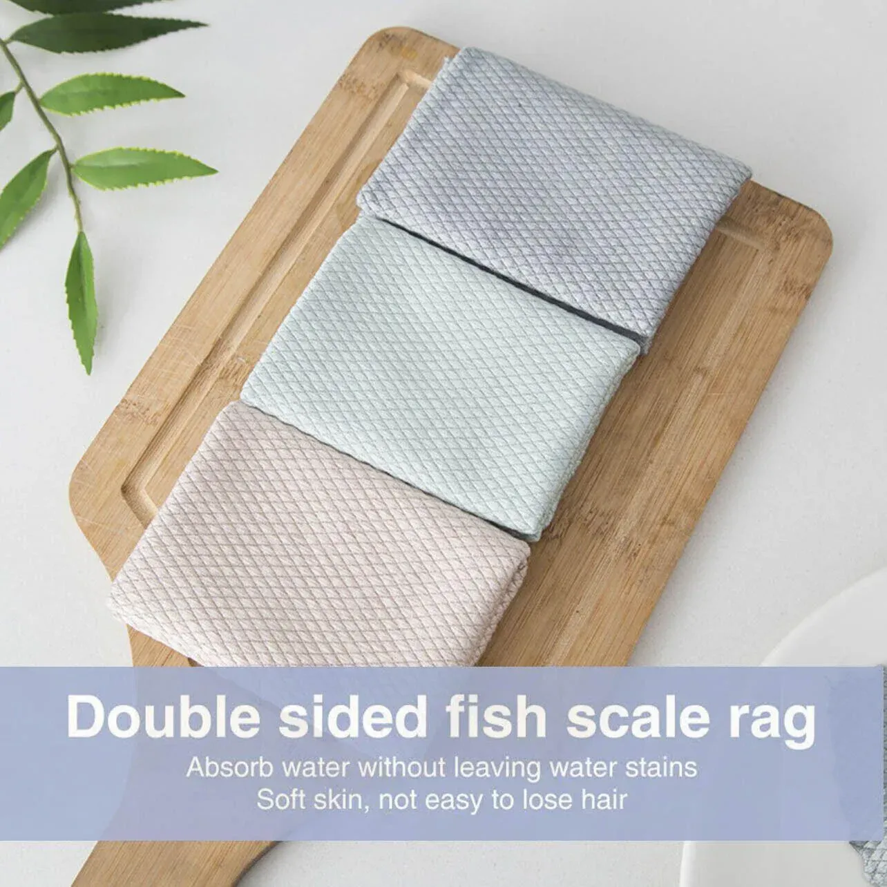 5X Fish Scale Microfiber Cleaning Cloth Dish Washing Glass Wipe Reusable view 5