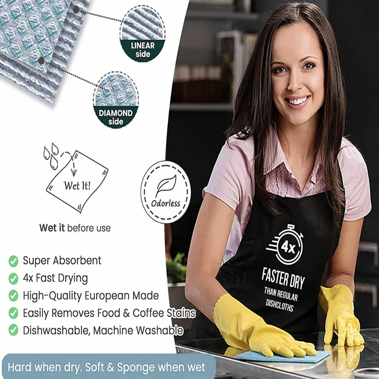 5X Fish Scale Microfiber Cleaning Cloth Dish Washing Glass Wipe Reusable view 11