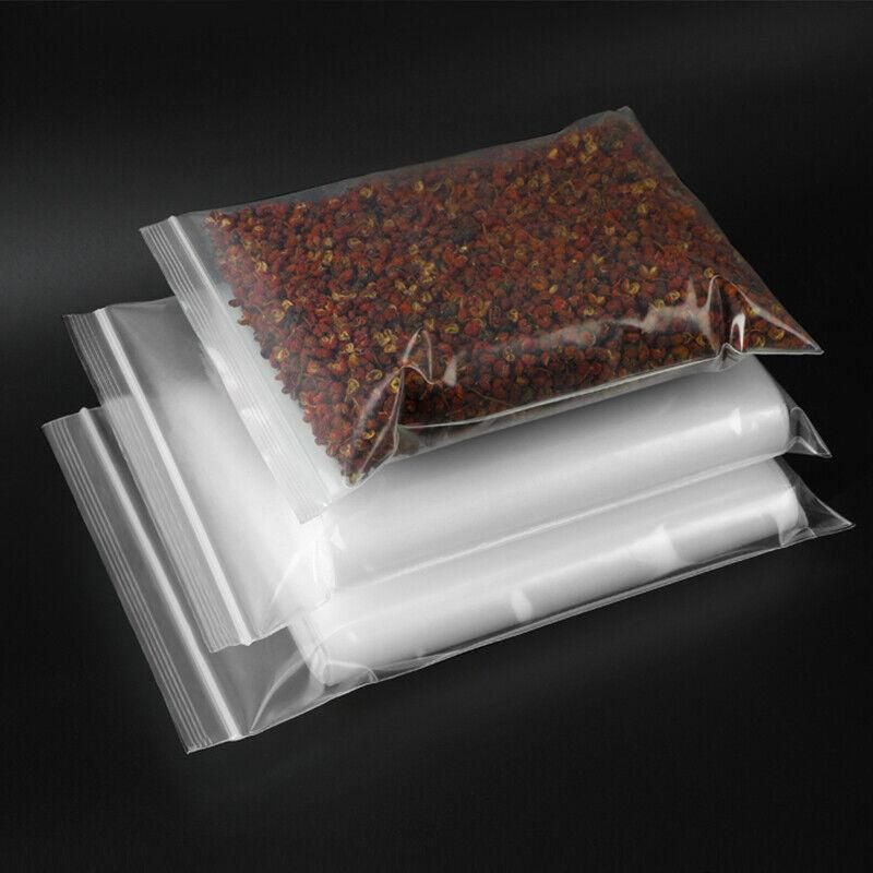 100PCS 100micron Bulk Clear Resealable PE Plastic Zip Bags - 15*22CM view 4