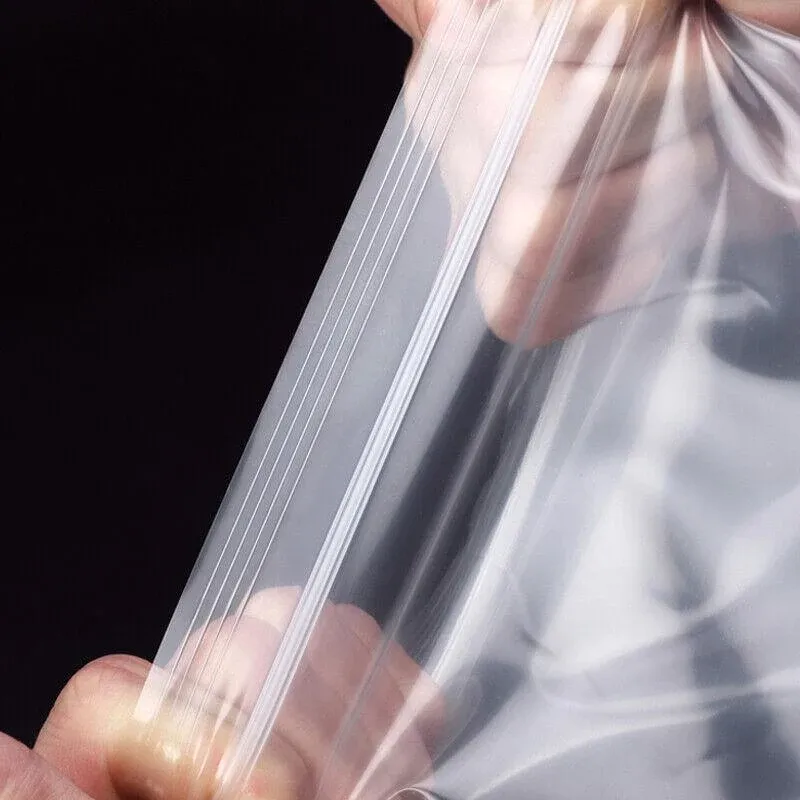 100PCS 100micron Bulk Clear Resealable PE Plastic Zip Bags - 15*22CM view 8