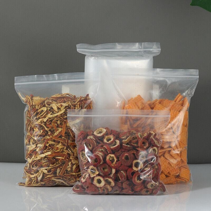100PCS 100micron Bulk Clear Resealable PE Plastic Zip Bags - 23*33CM view 9