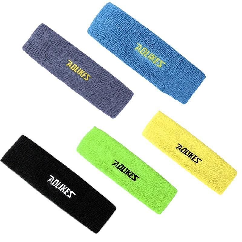 Aolikes Headbands Sweatband Cotton Hair Gym Yoga Stretch Sport Sweat Band - Black view 3