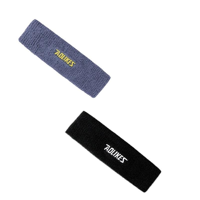 Aolikes Headbands Sweatband Cotton Hair Gym Yoga Stretch Sport Sweat Band - Black view 4