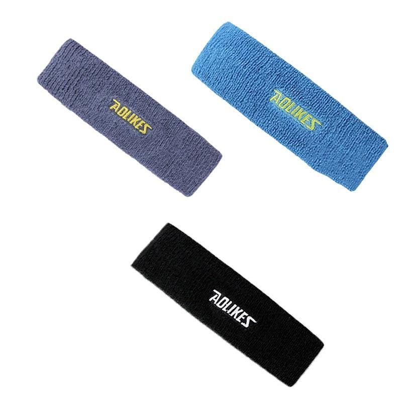 Aolikes Headbands Sweatband Cotton Hair Gym Yoga Stretch Sport Sweat Band - Black view 5